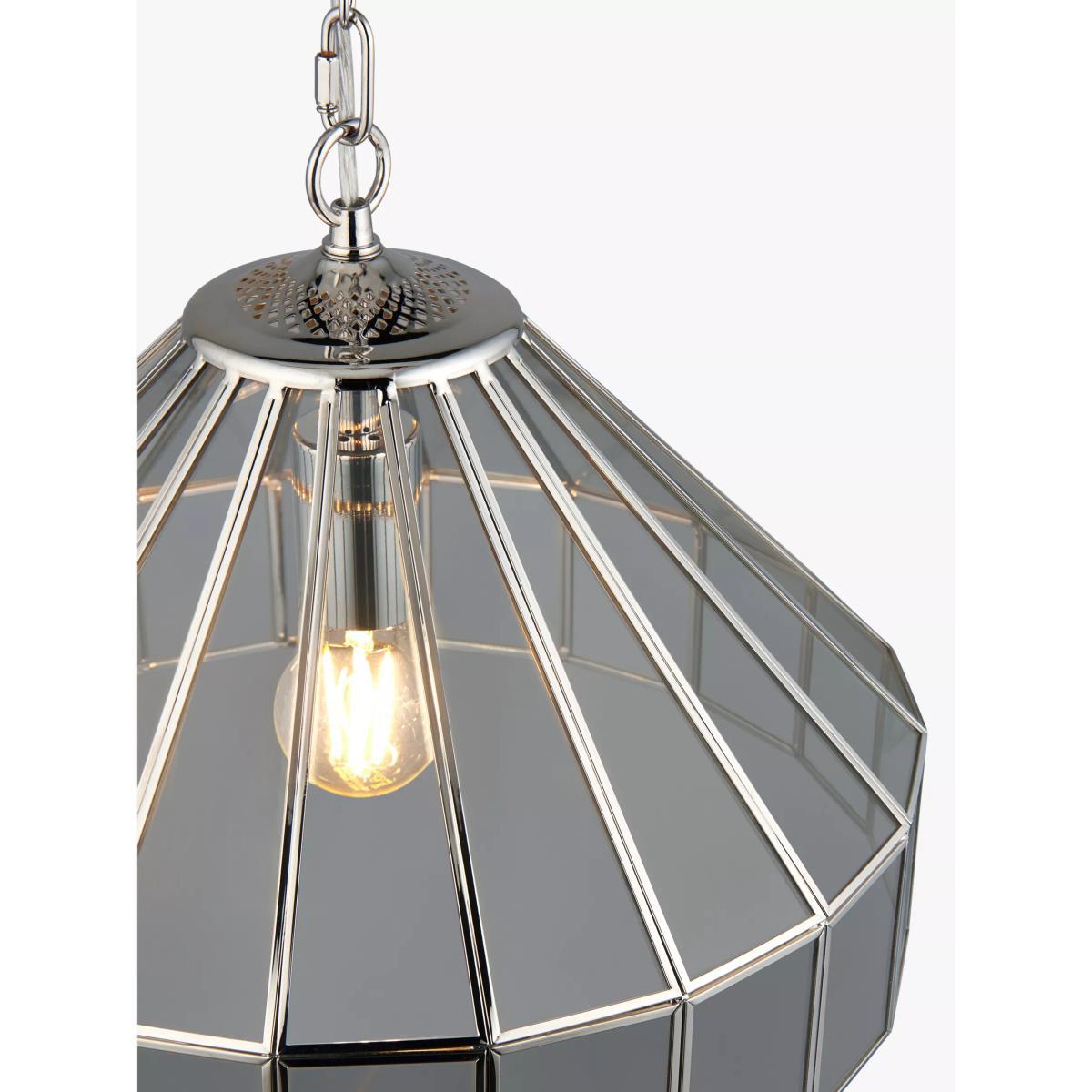 John Lewis & Partners Lexi Glass Ceiling Light, Clear/Chrome – image 5