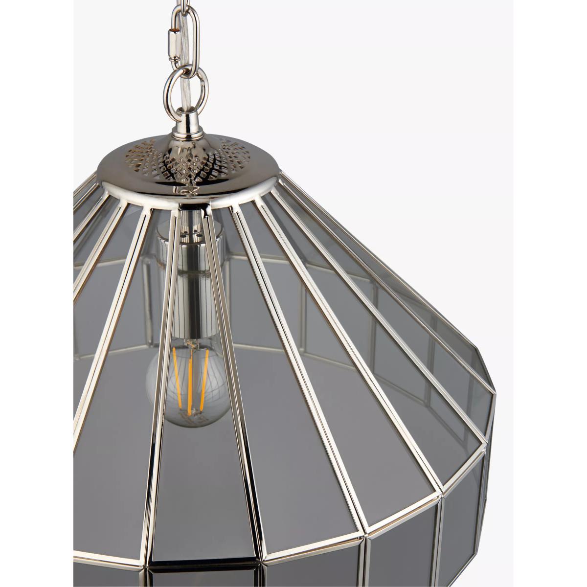 John Lewis & Partners Lexi Glass Ceiling Light, Clear/Chrome – image 6