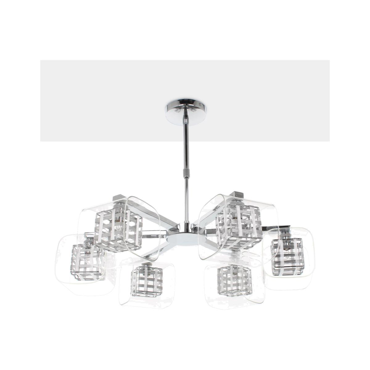 Impex Avignon 6 Arm Pendant Ceiling Light, Chrome – image 1