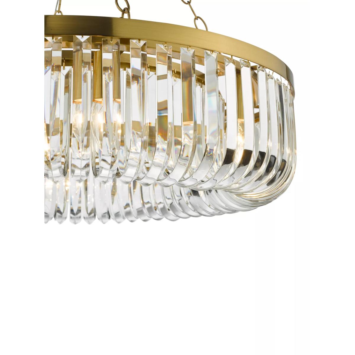 Där Sigourney Crystal Pendant Ceiling Light, Gold – image 5