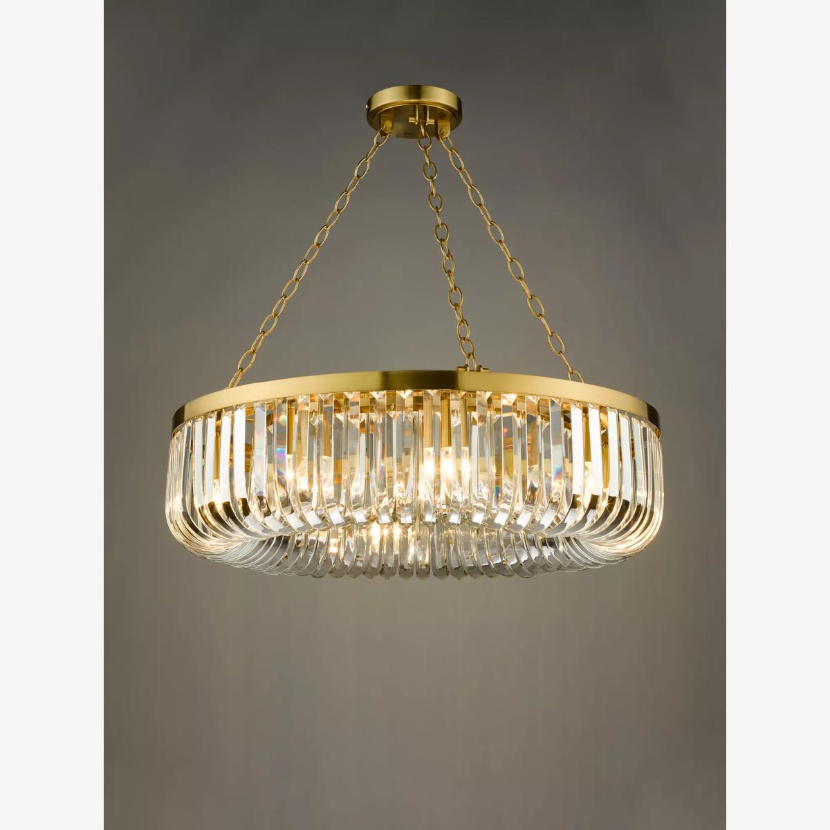Där Sigourney Crystal Pendant Ceiling Light, Gold – image 1