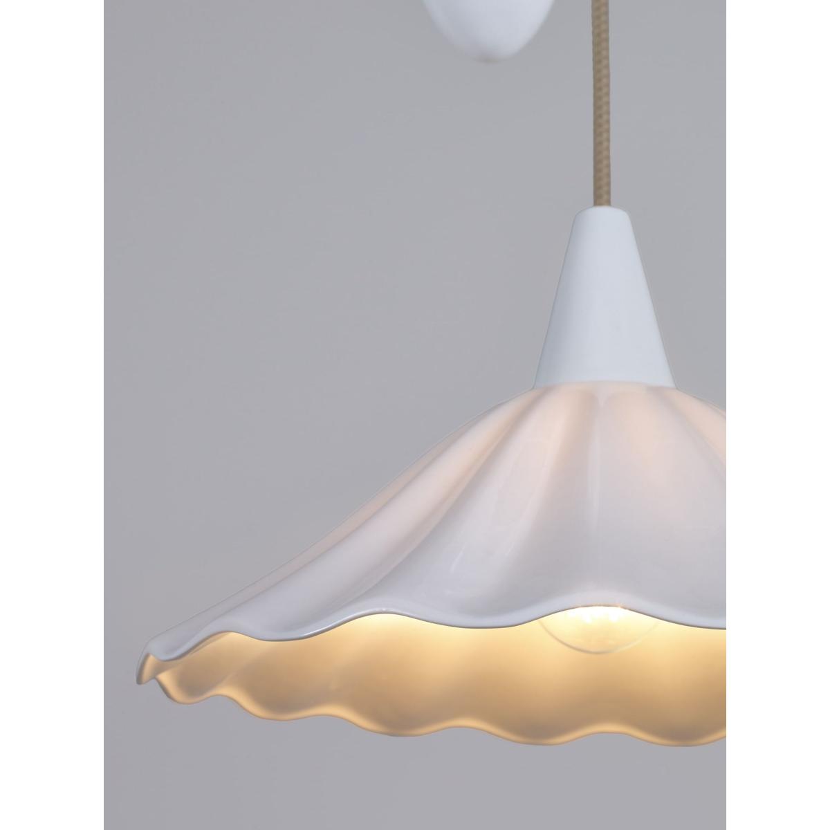 Original BTC Christie Bone China Pendant Ceiling Light, 36cm, Natural – image 3