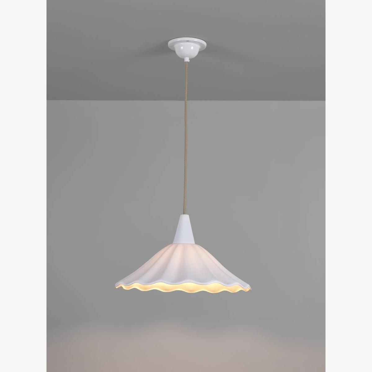 Original BTC Christie Bone China Pendant Ceiling Light, 36cm, Natural – image 1