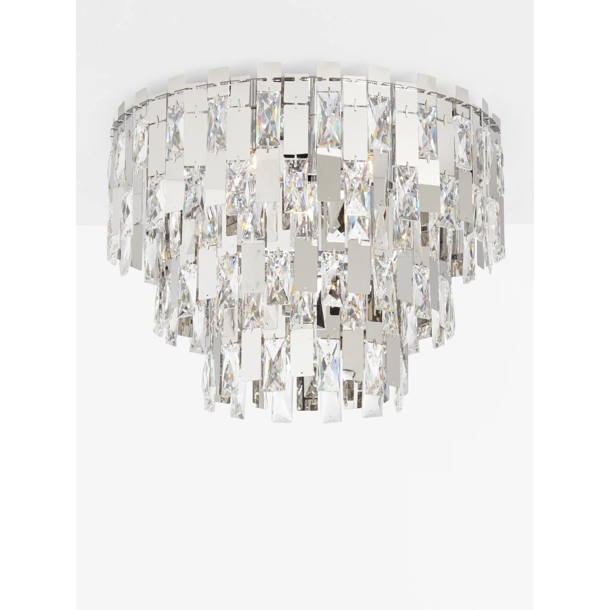 John Lewis & Partners Waterfall Crystal Semi Flush Ceiling Light, Clear/Chrome – image 2