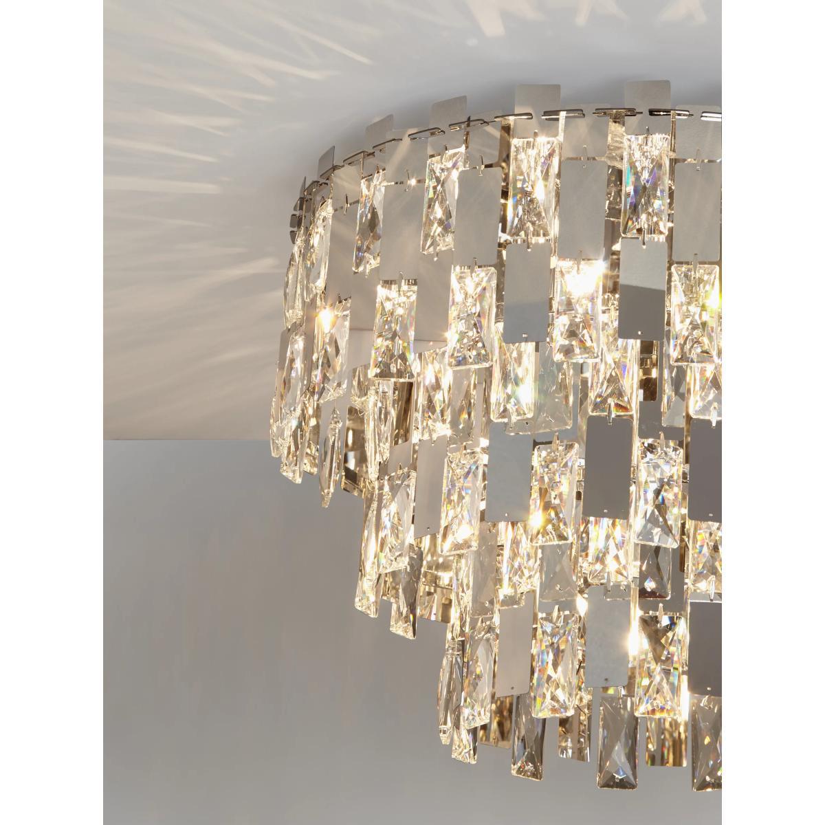 John Lewis & Partners Waterfall Crystal Semi Flush Ceiling Light, Clear/Chrome – image 3