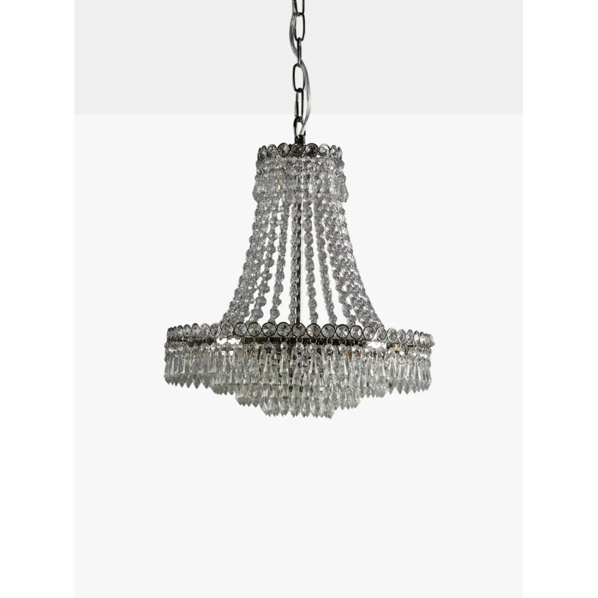 Laura Ashley Enid Grand Crystal Glass Chandelier Ceiling Light, Clear – image 2