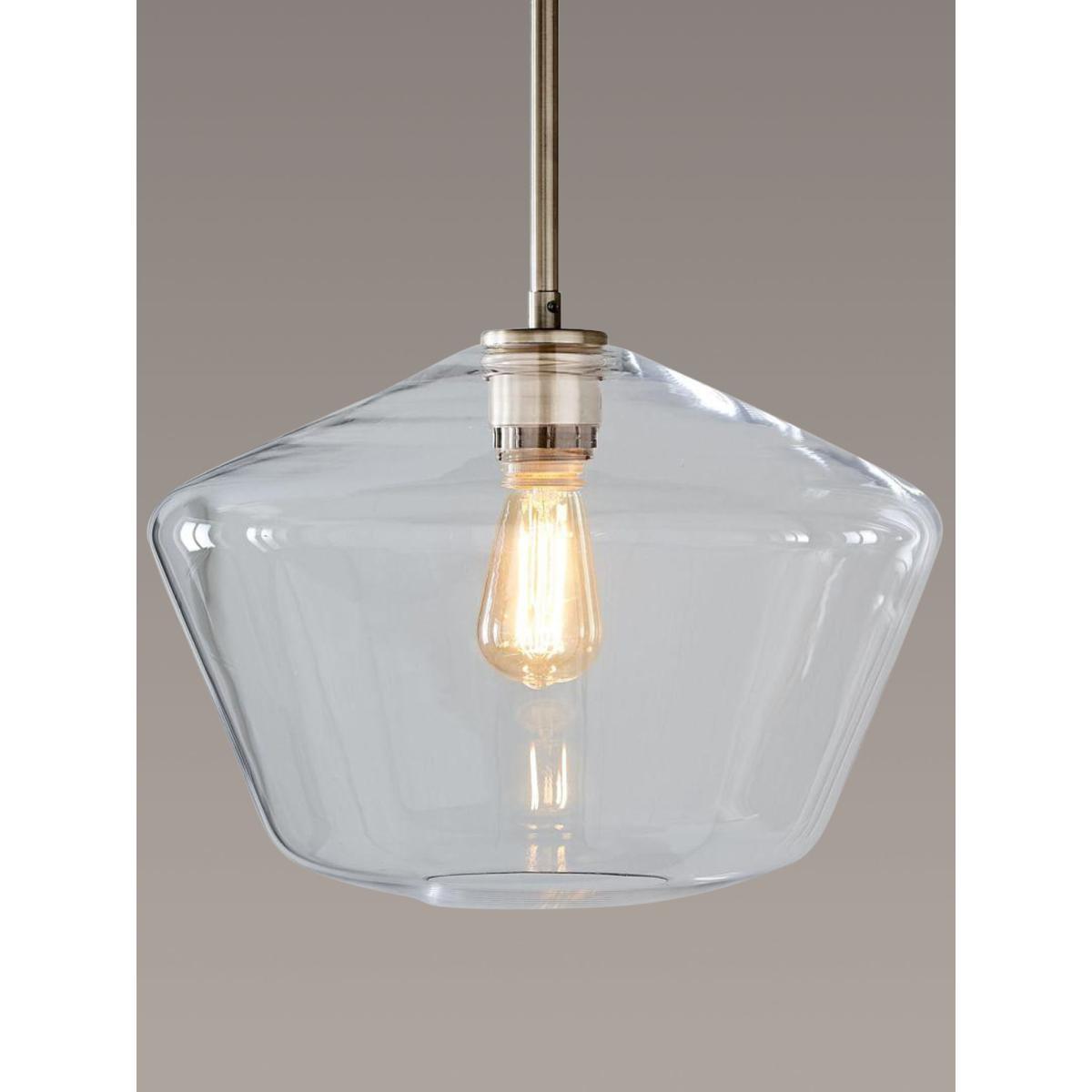 west elm Sculptural Glass Geo Ceiling Light, Large, Clear – image 2