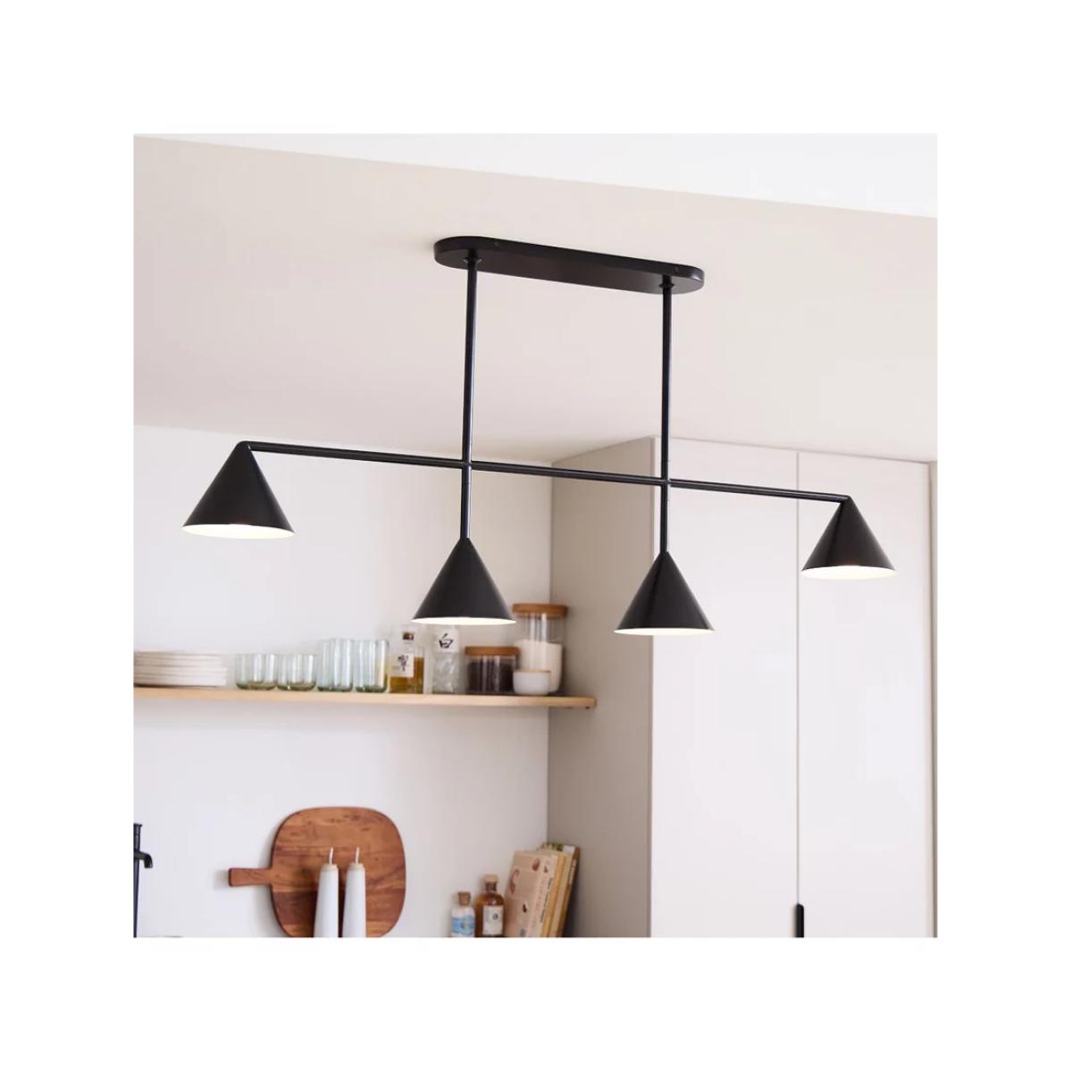 west elm Warren Four Arm Ceiling Light, Black – image 2