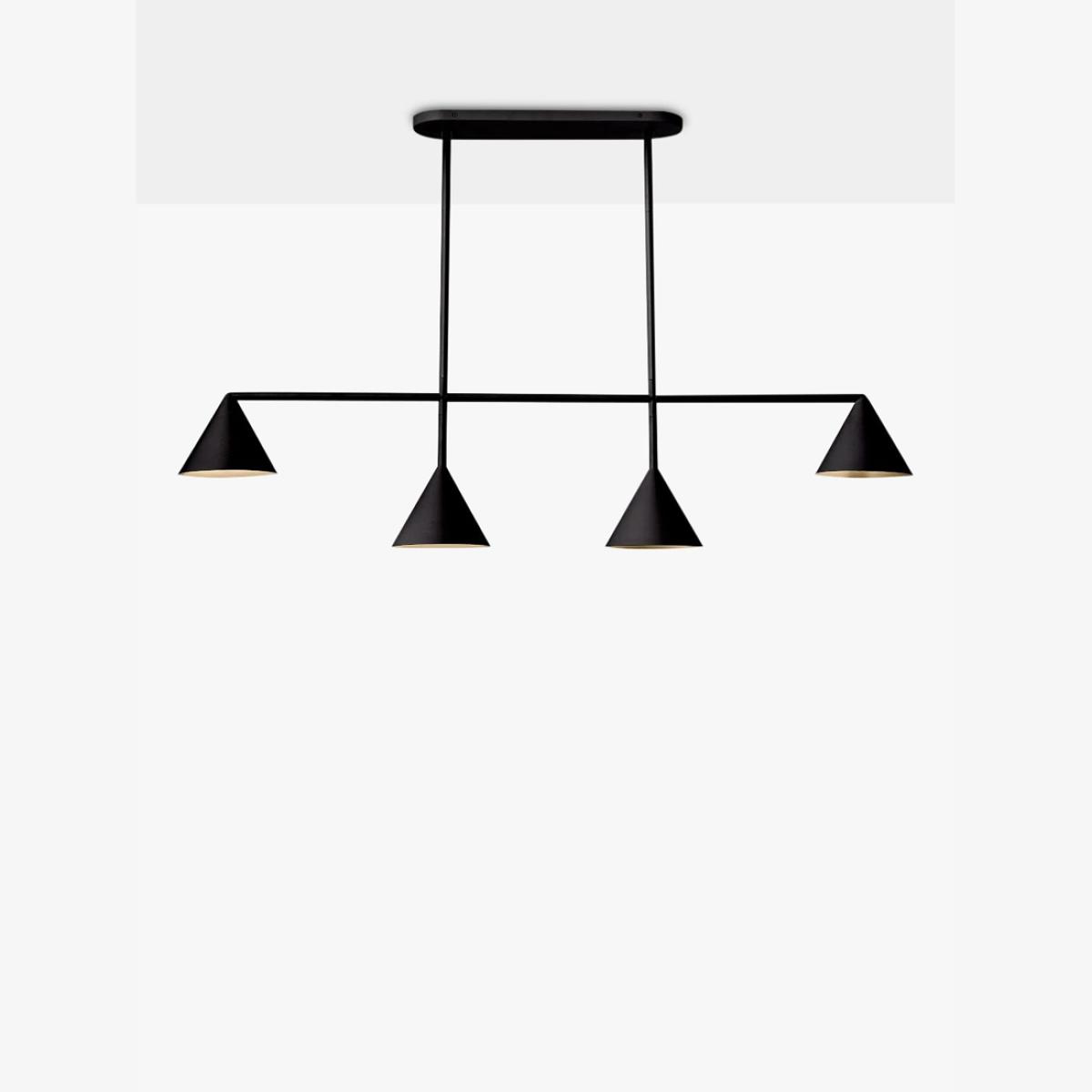 west elm Warren Four Arm Ceiling Light, Black – image 1