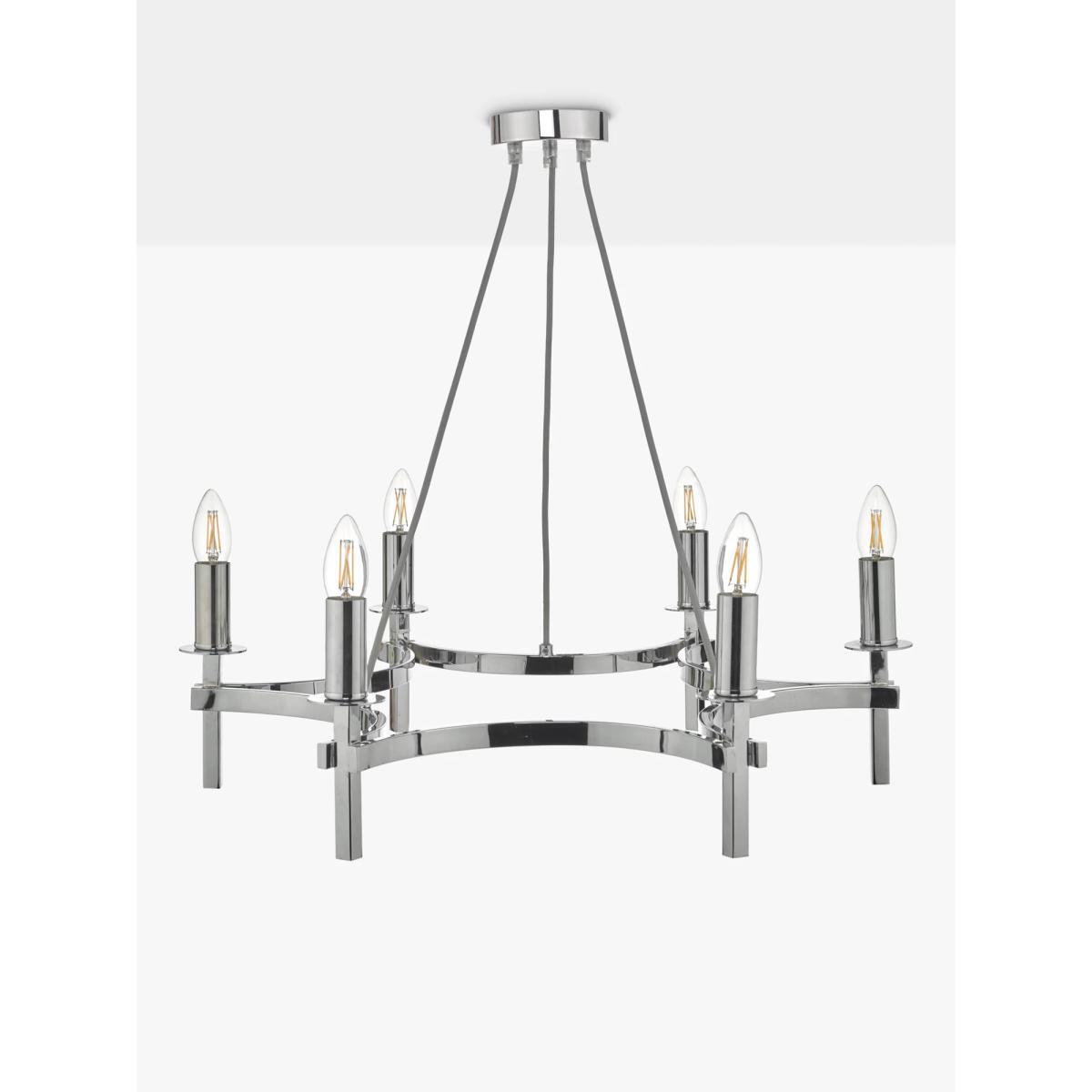 Där Nacala Chandelier Ceiling Light, Polished Chrome – image 2