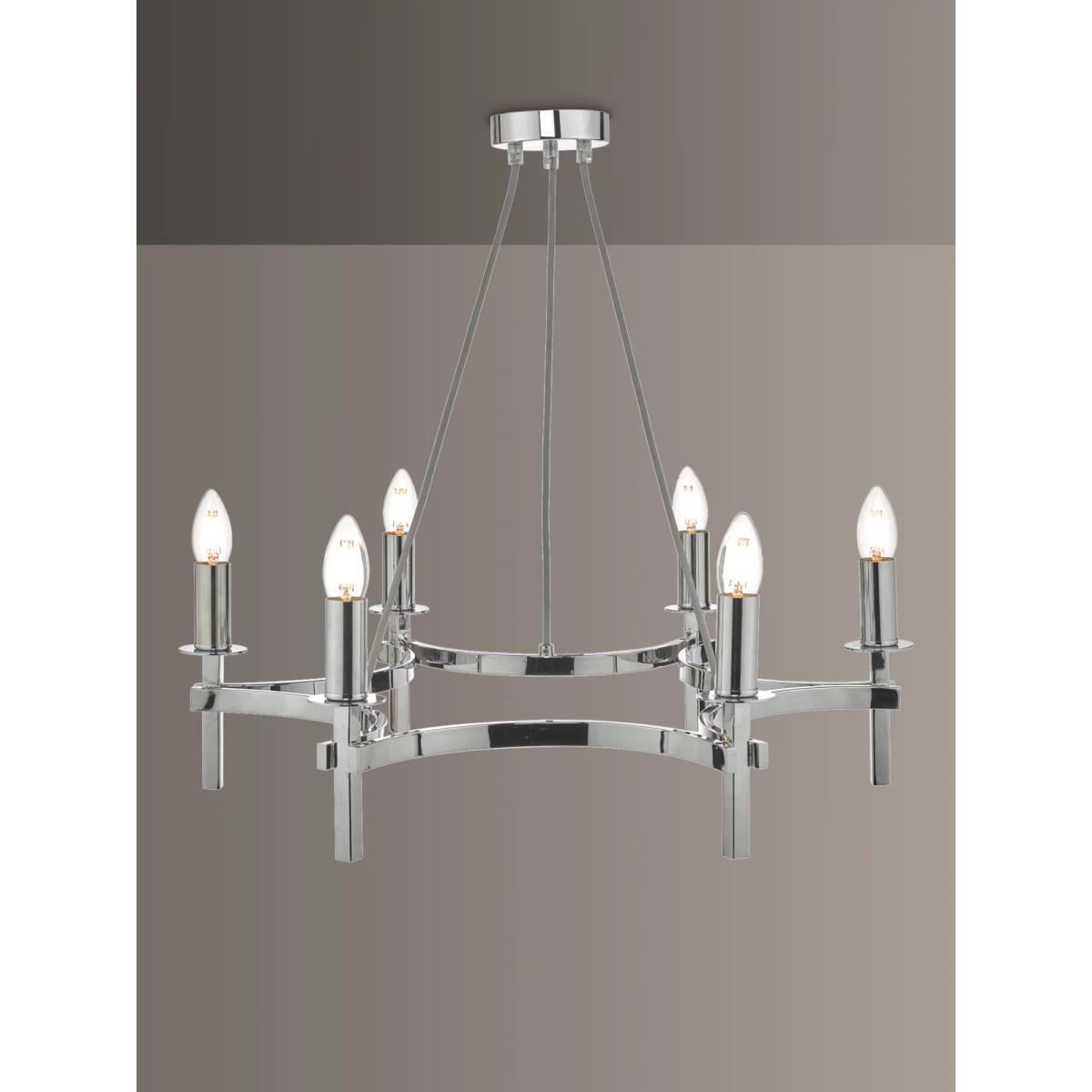 Där Nacala Chandelier Ceiling Light, Polished Chrome – image 1
