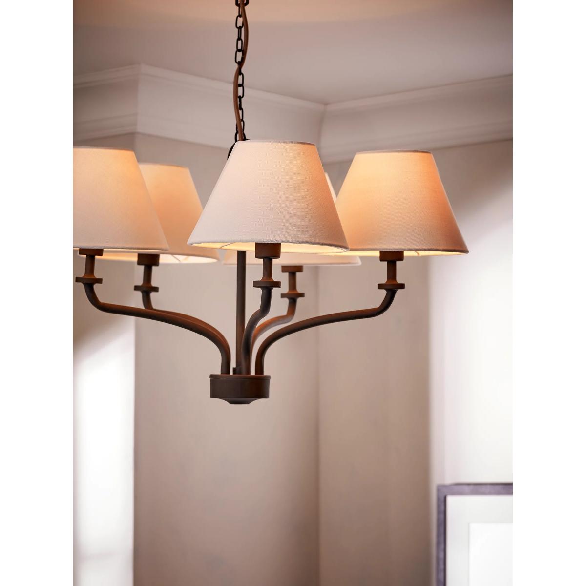 John Lewis Stroud 5 Arm Pendant Ceiling Light, Matt Black – image 2