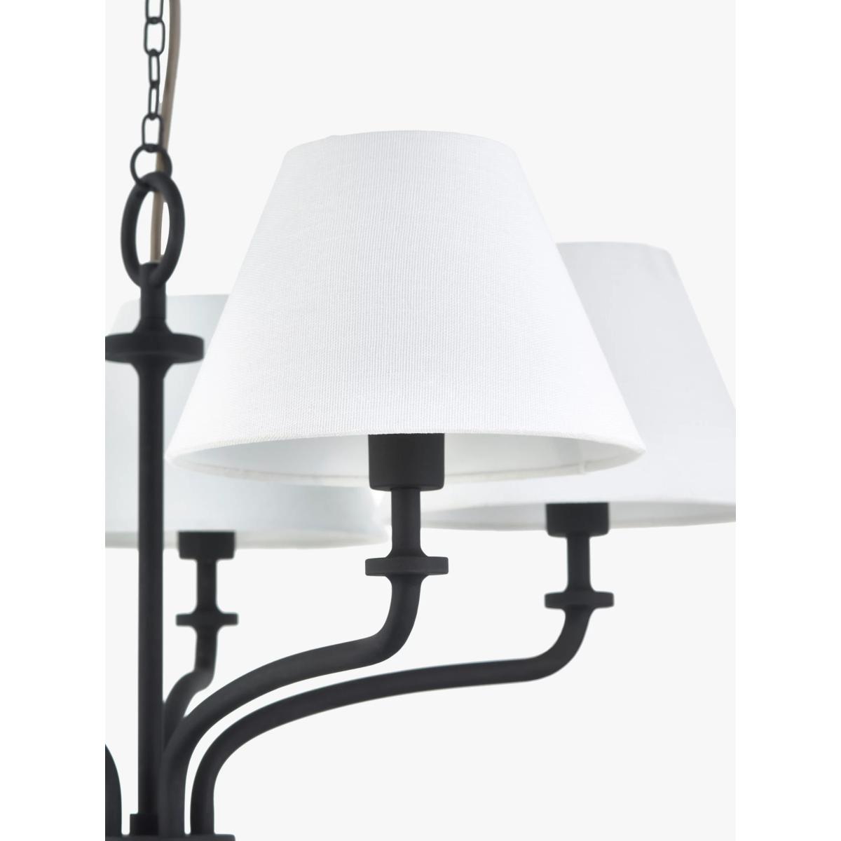 John Lewis Stroud 5 Arm Pendant Ceiling Light, Matt Black – image 5