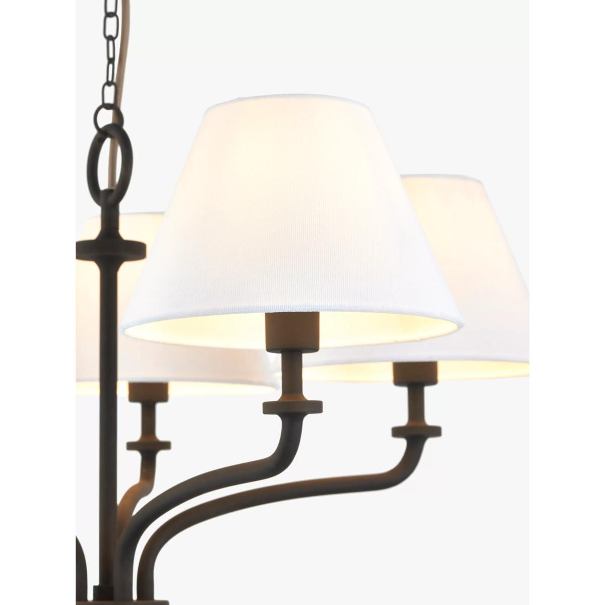 John Lewis Stroud 5 Arm Pendant Ceiling Light, Matt Black – image 6