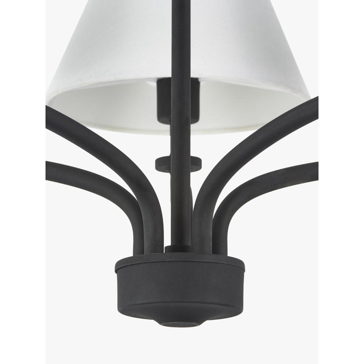 John Lewis Stroud 5 Arm Pendant Ceiling Light, Matt Black – image 7