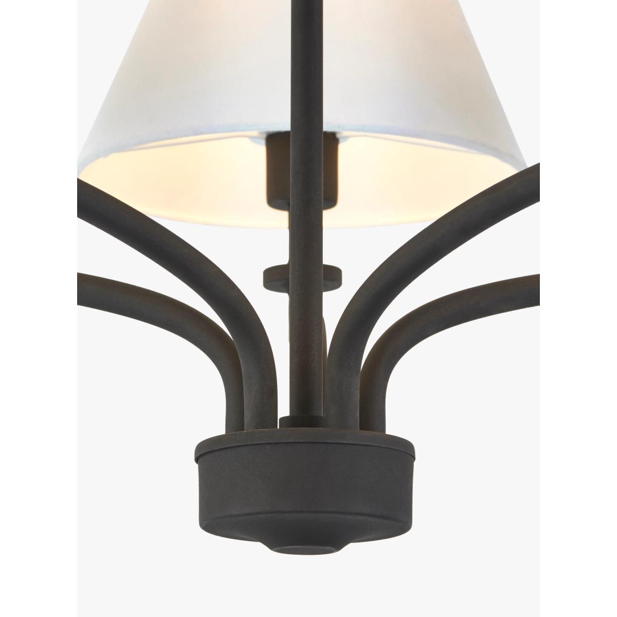 John Lewis Stroud 5 Arm Pendant Ceiling Light, Matt Black – image 8