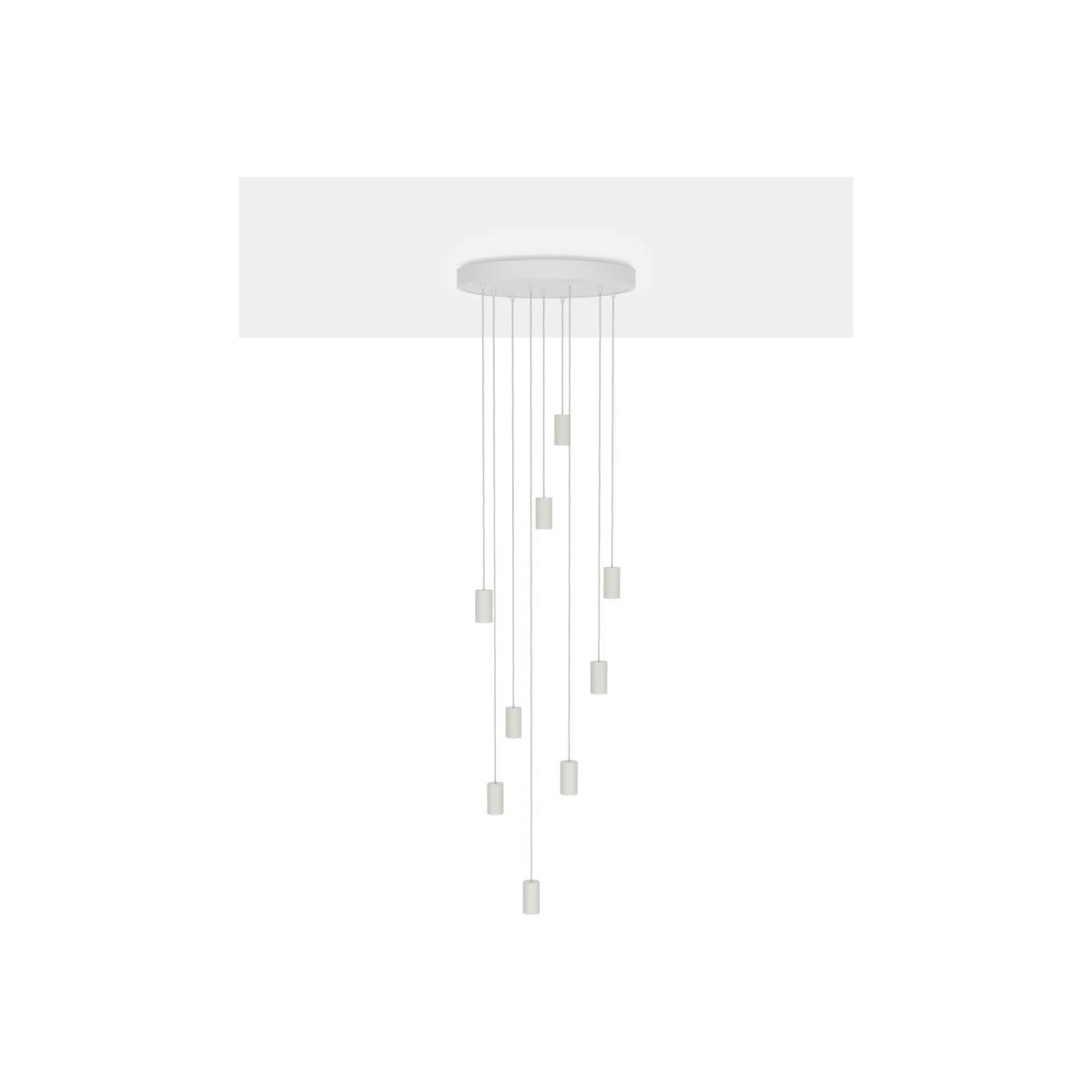 Tala Alumina Nine Pendant Cluster Ceiling Light, Chalk