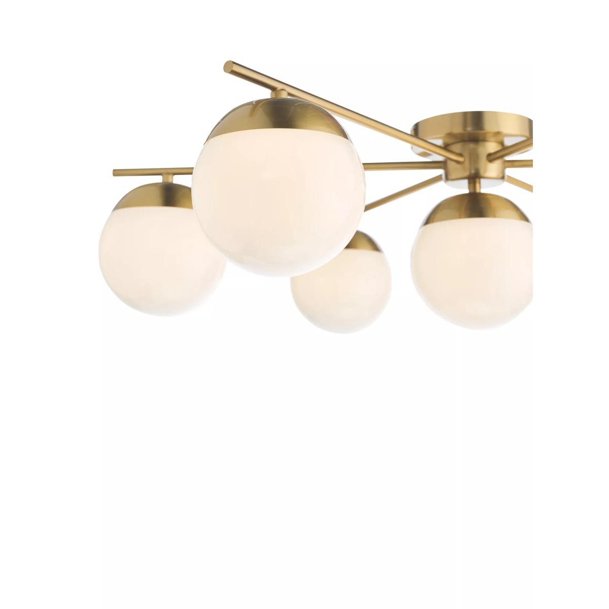 Där Bombazine 7 Semi-Flush Ceiling Light, Brass – image 3