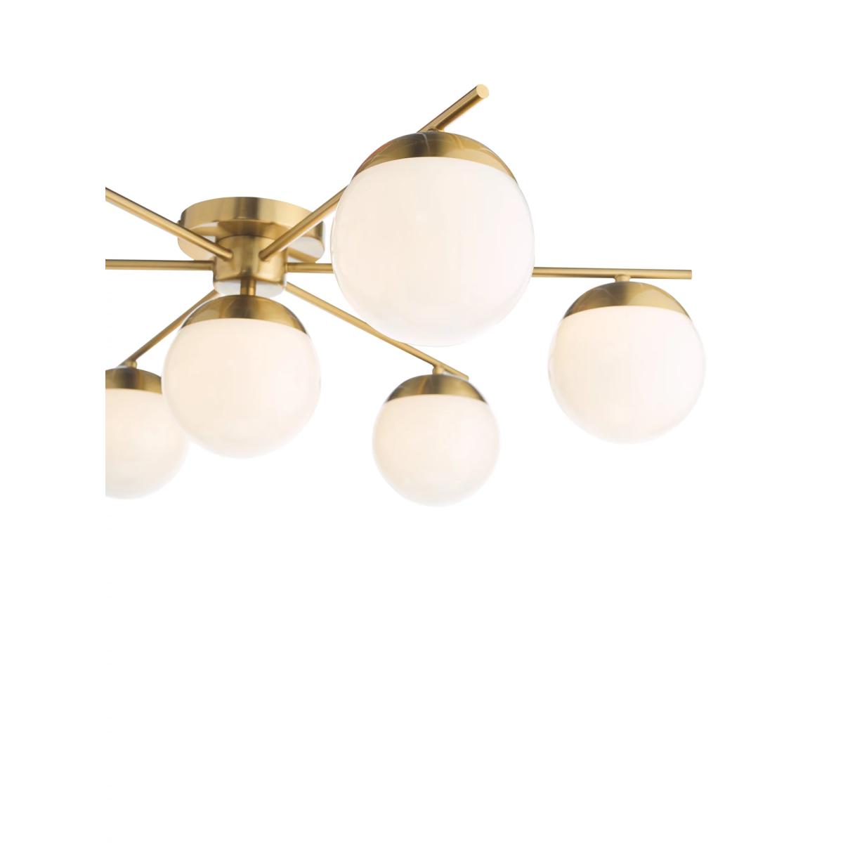 Där Bombazine 7 Semi-Flush Ceiling Light, Brass – image 4