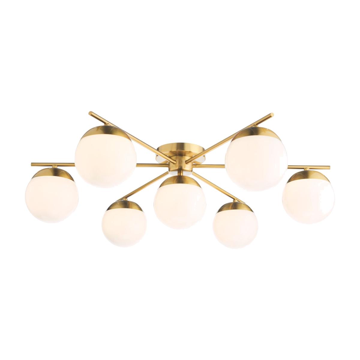 Där Bombazine 7 Semi-Flush Ceiling Light, Brass – image 1