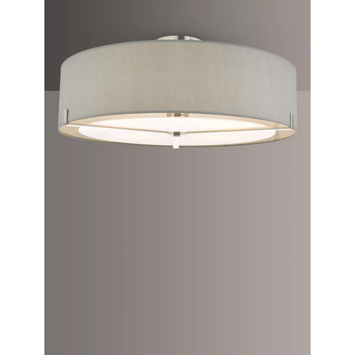 Där Diffuser Semi Flush Ceiling Light, Satin Chrome – image 1