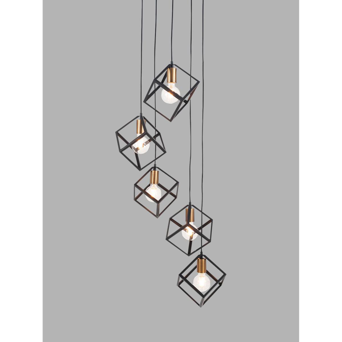 Pacific Lifestyle Alessio 5 Pendant Cluster Ceiling Light, Black – image 1