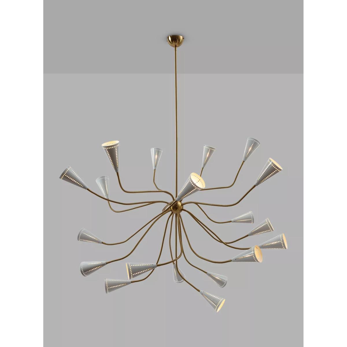 Pure White Lines Alexandra Sputnik 19 Arm Ceiling Light – image 2