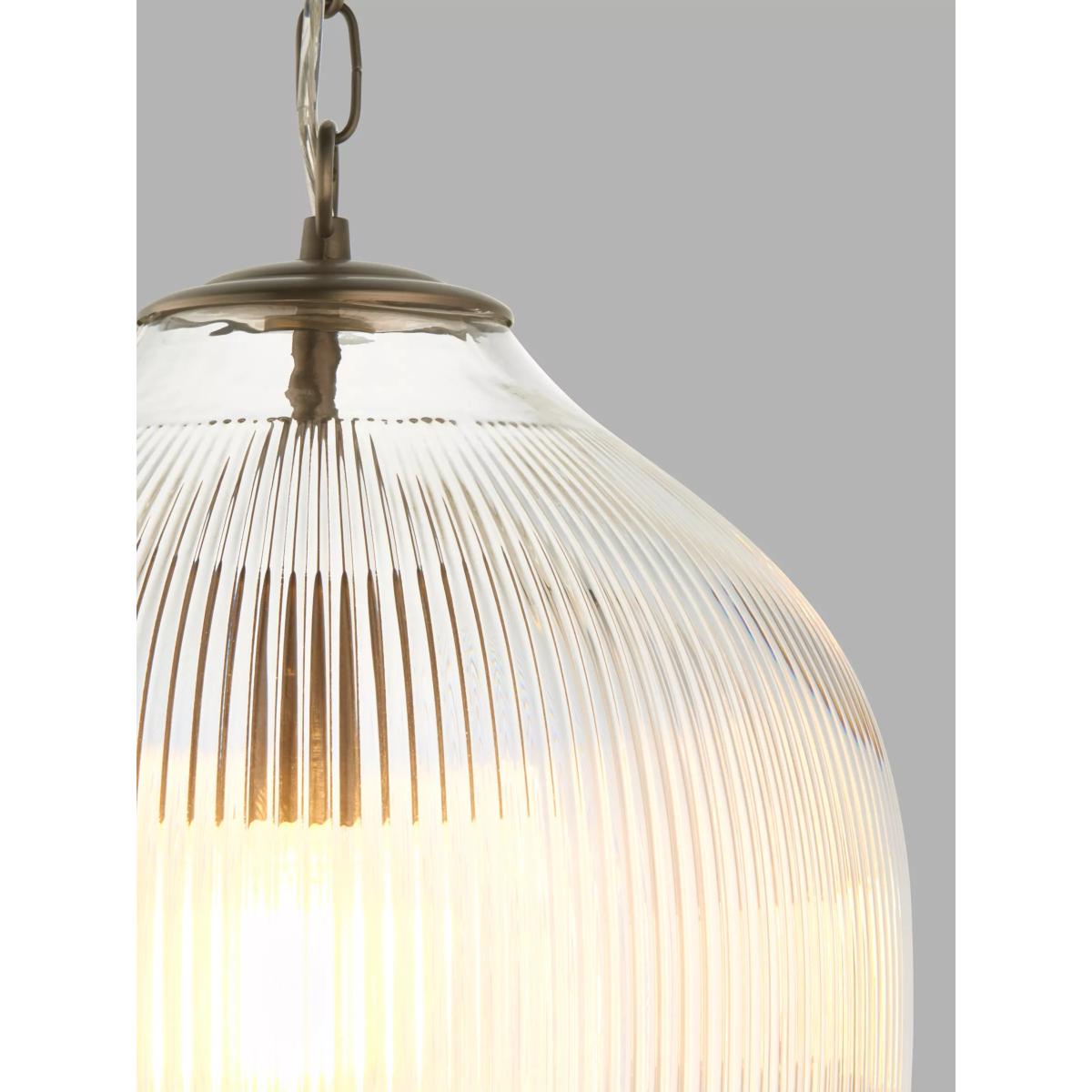 John Lewis Fulbrook Ribbed Glass Pendant Ceiling Light, Clear – image 5