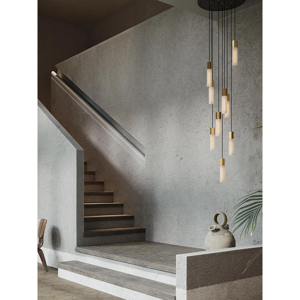 Tala Basalt LED Nine Pendant Cluster Ceiling Light – image 3