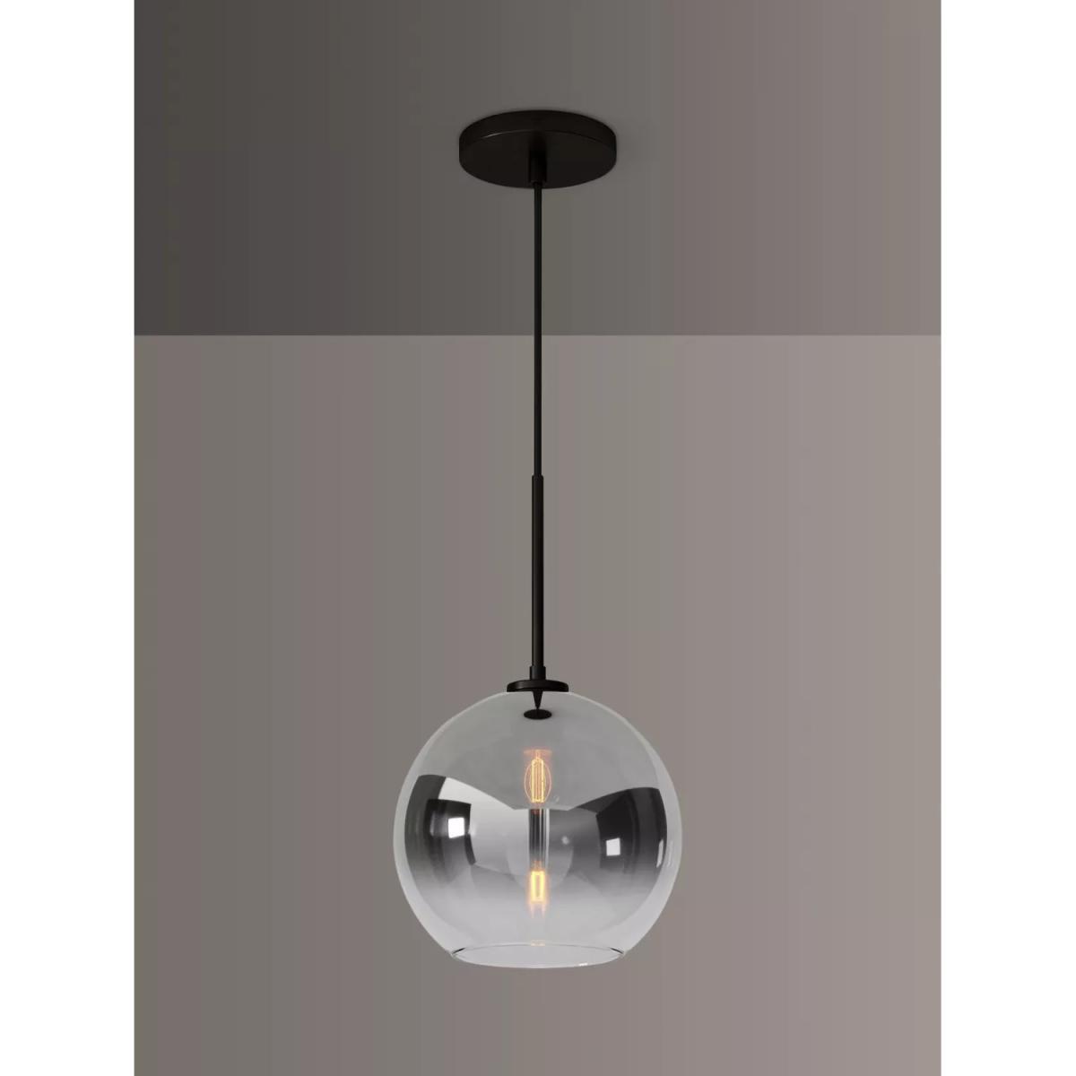 west elm Sculptural Ombre Glass Globe Ceiling Light, Metallic Bronze – image 3