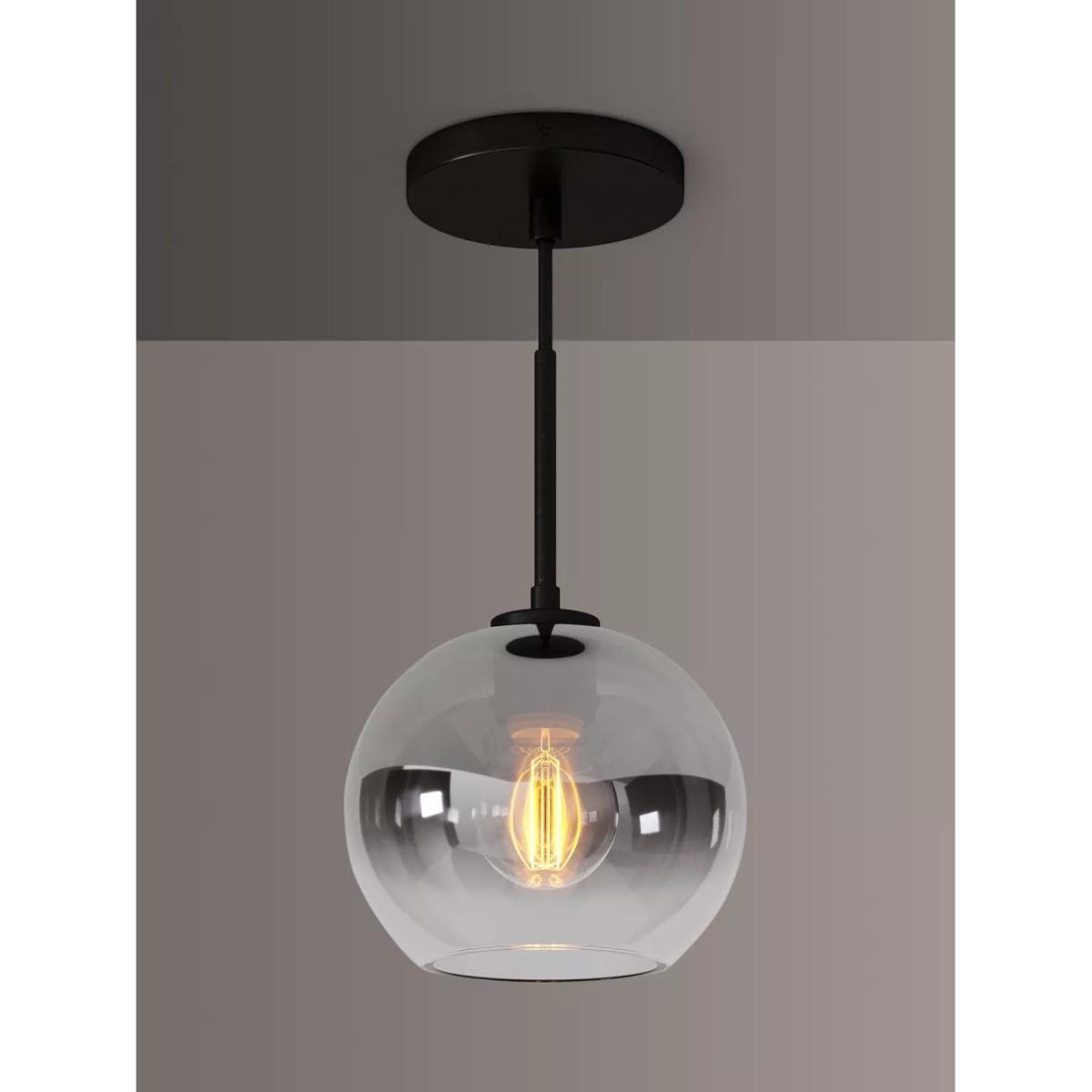 west elm Sculptural Ombre Glass Globe Ceiling Light, Metallic Bronze – image 4