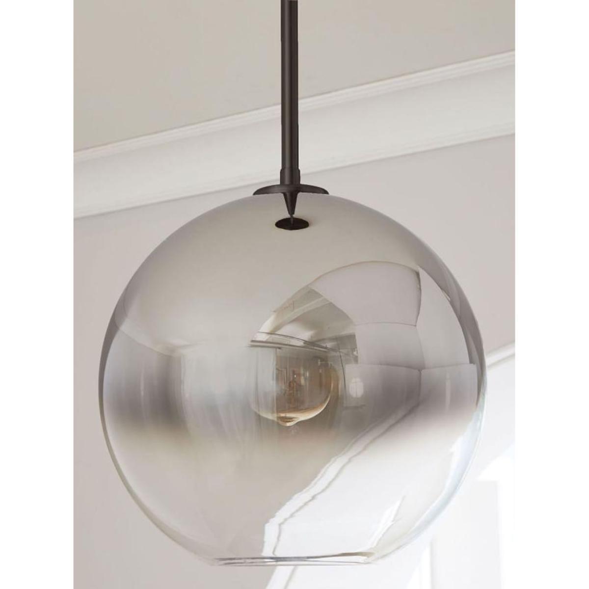 west elm Sculptural Ombre Glass Globe Ceiling Light, Metallic Bronze – image 1
