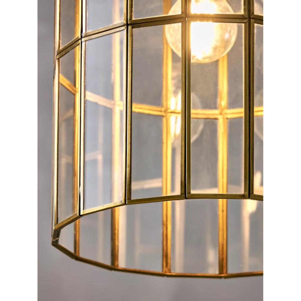 Nkuku Kirindi Glass Pendant Light, Metallic Brass – image 3