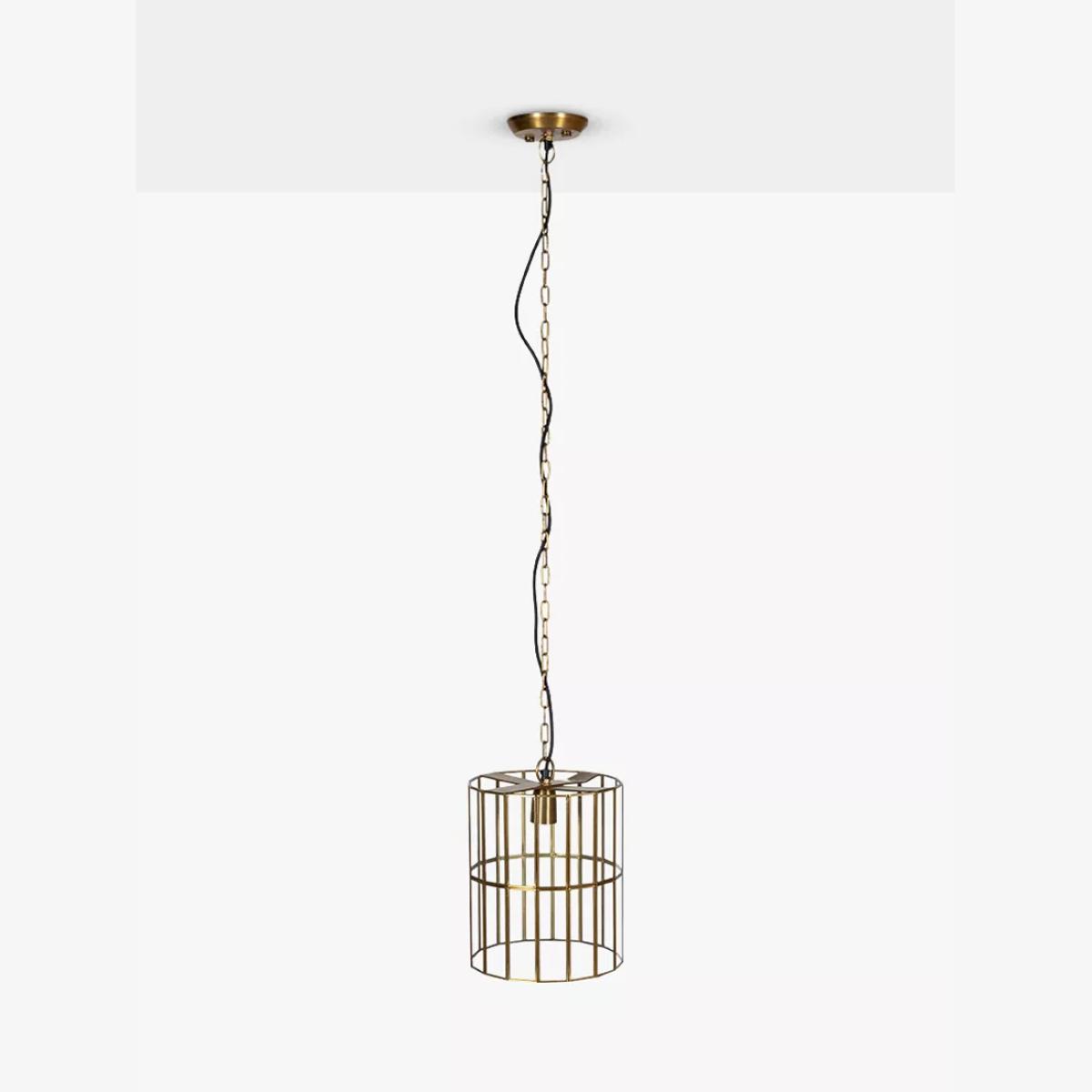 Nkuku Kirindi Glass Pendant Light, Metallic Brass – image 1