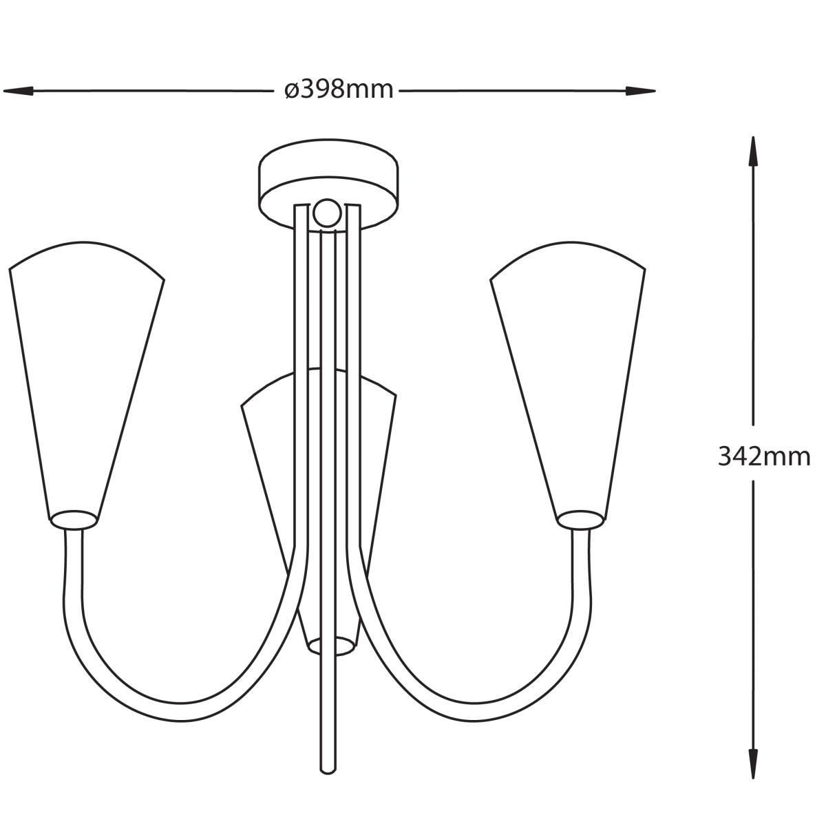 ANYDAY John Lewis & Partners Lulu 3 Arm Ceiling Light – image 6