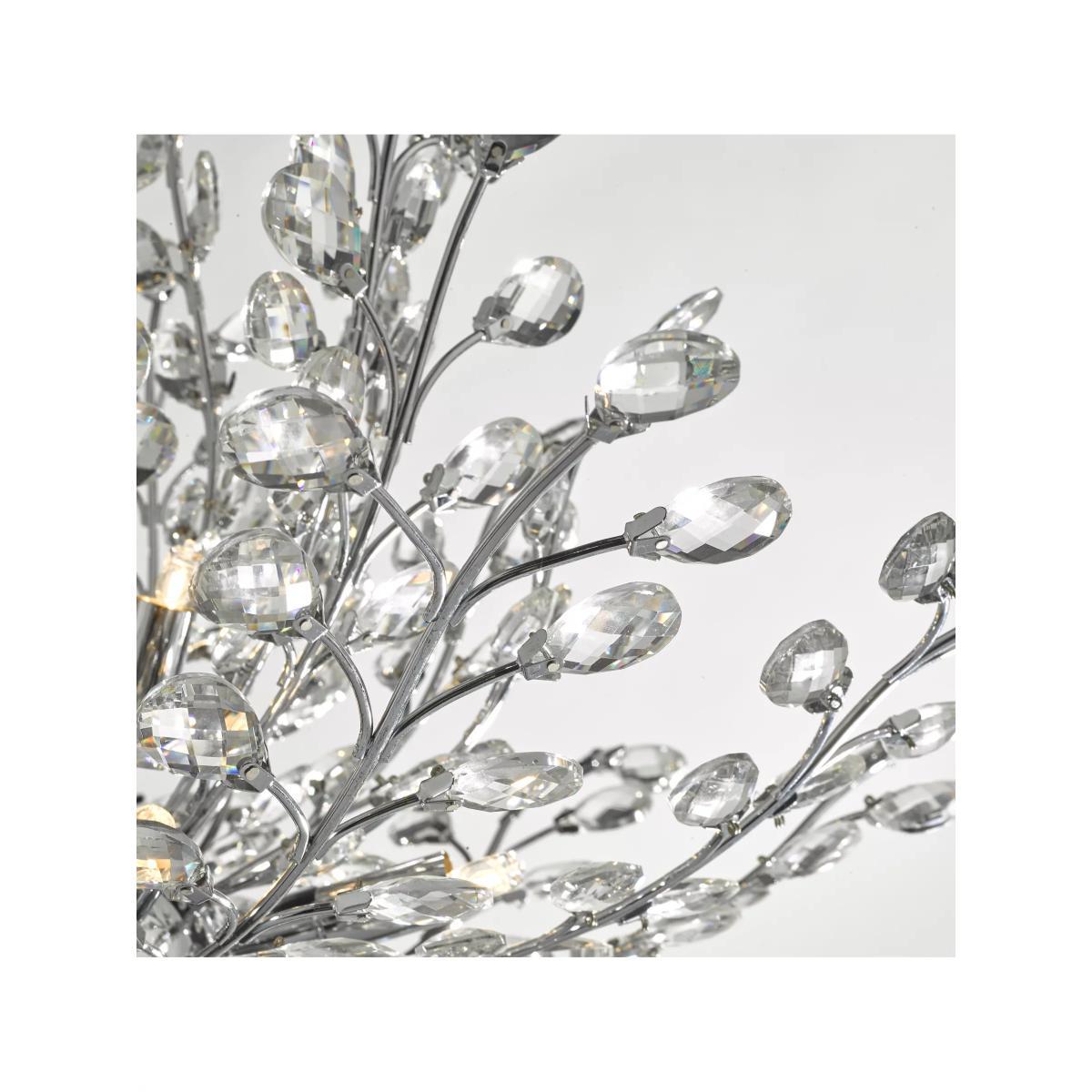 Där Cordelia Crystal Chandelier Ceiling Light, Clear/Polished Chrome – image 3