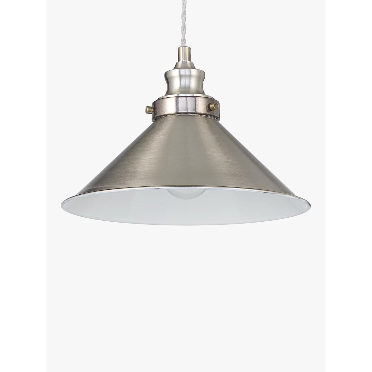 John Lewis & Partners Tobias 3 Pendant Diner Ceiling Light, Nickel – image 5