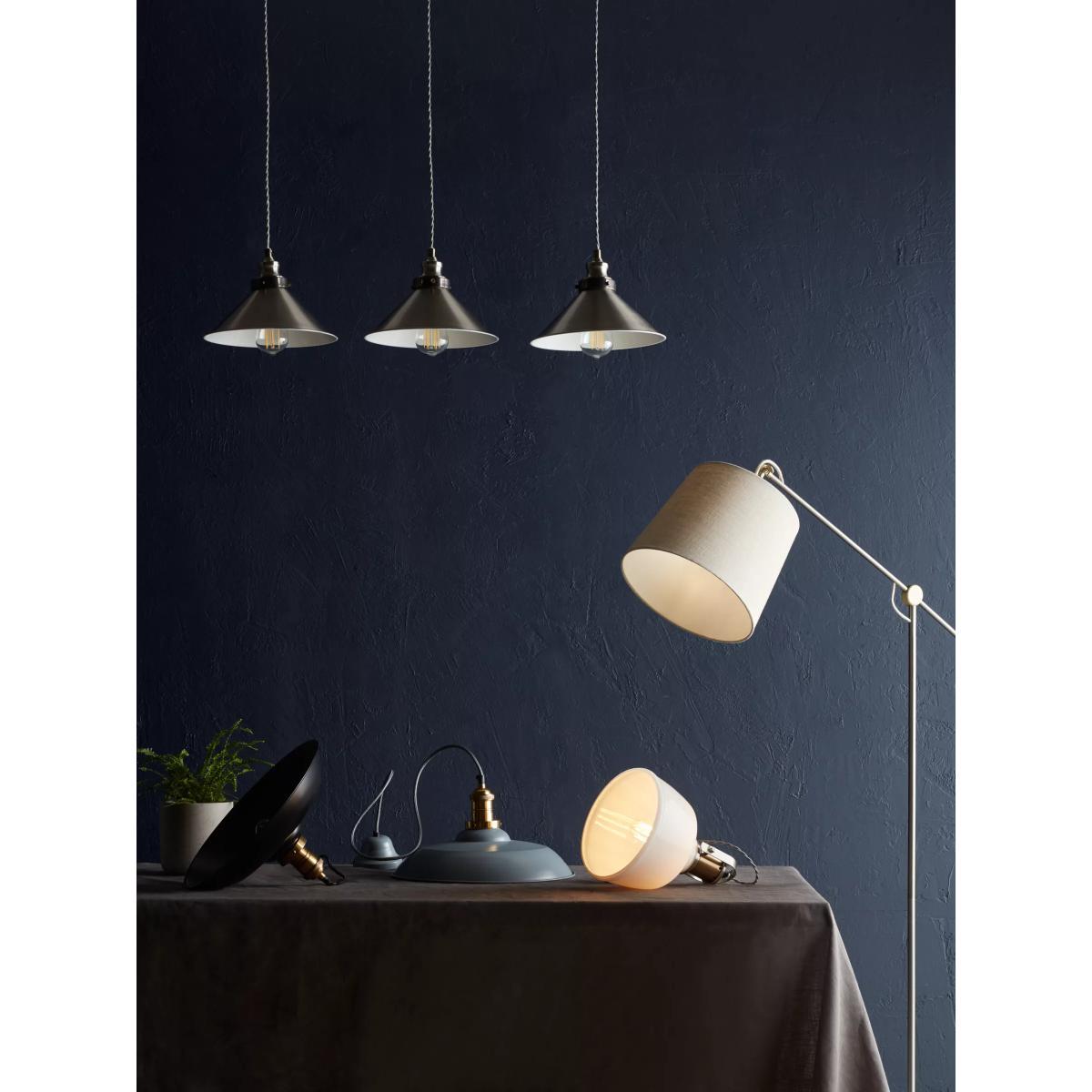 John Lewis & Partners Tobias 3 Pendant Diner Ceiling Light, Nickel – image 7