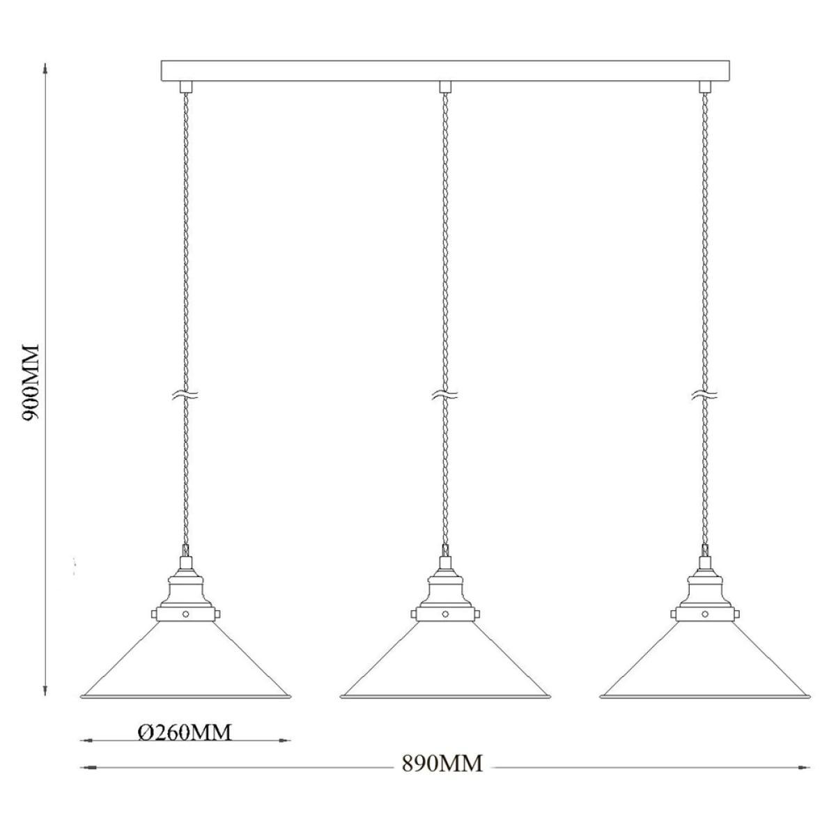 John Lewis & Partners Tobias 3 Pendant Diner Ceiling Light, Nickel – image 8