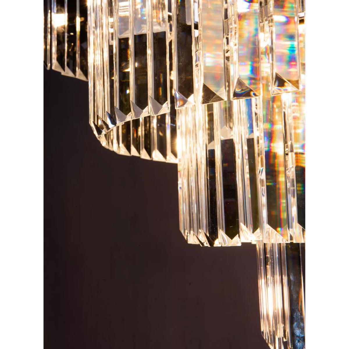 Där Eulalia Chandelier Ceiling Light, Clear/Polished Chrome – image 2