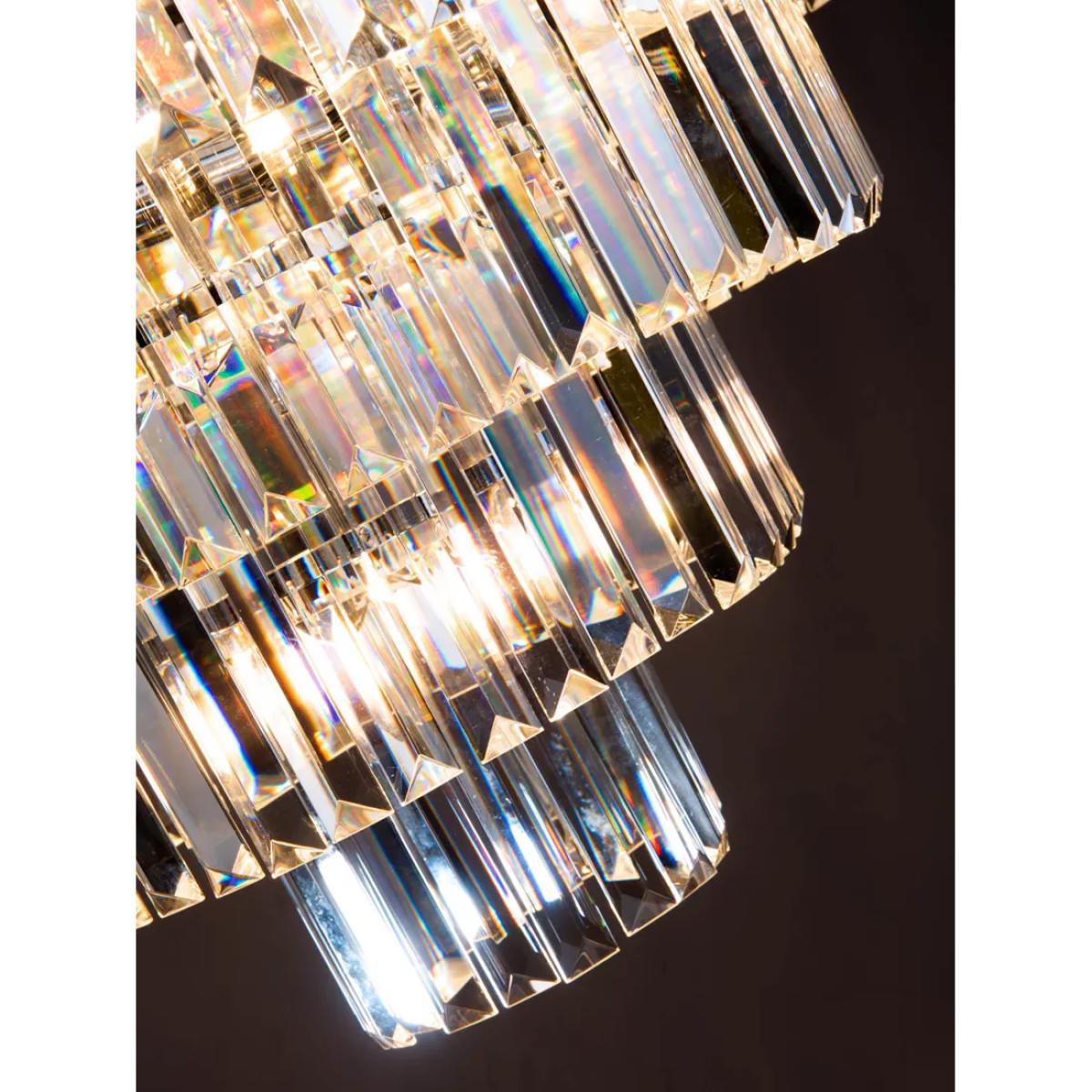 Där Eulalia Chandelier Ceiling Light, Clear/Polished Chrome – image 3
