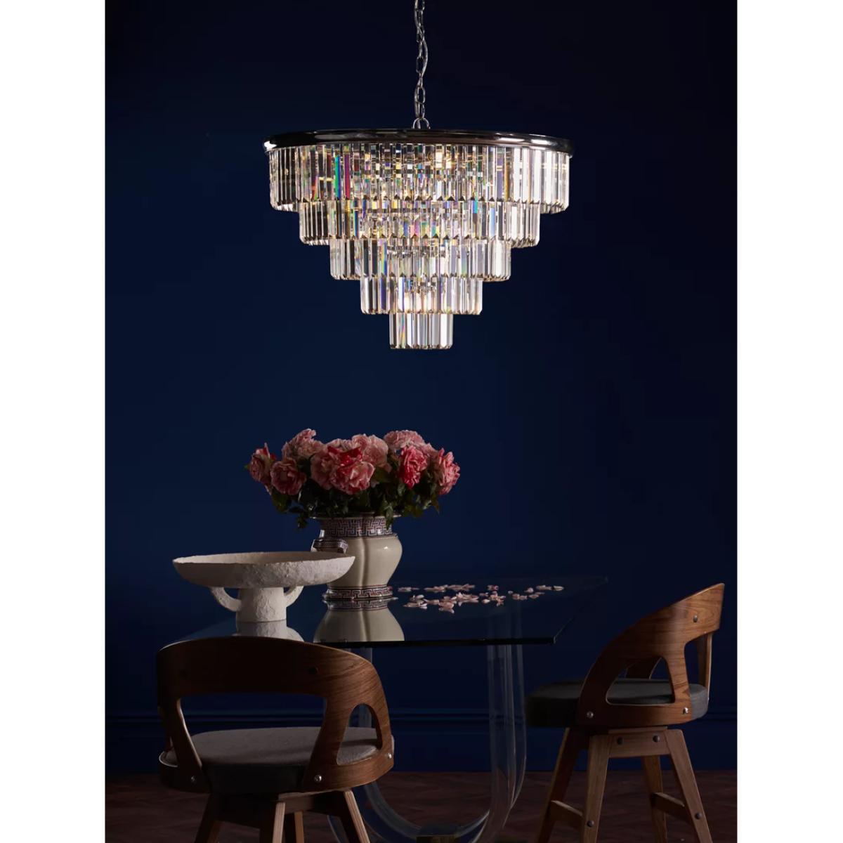 Där Eulalia Chandelier Ceiling Light, Clear/Polished Chrome – image 5
