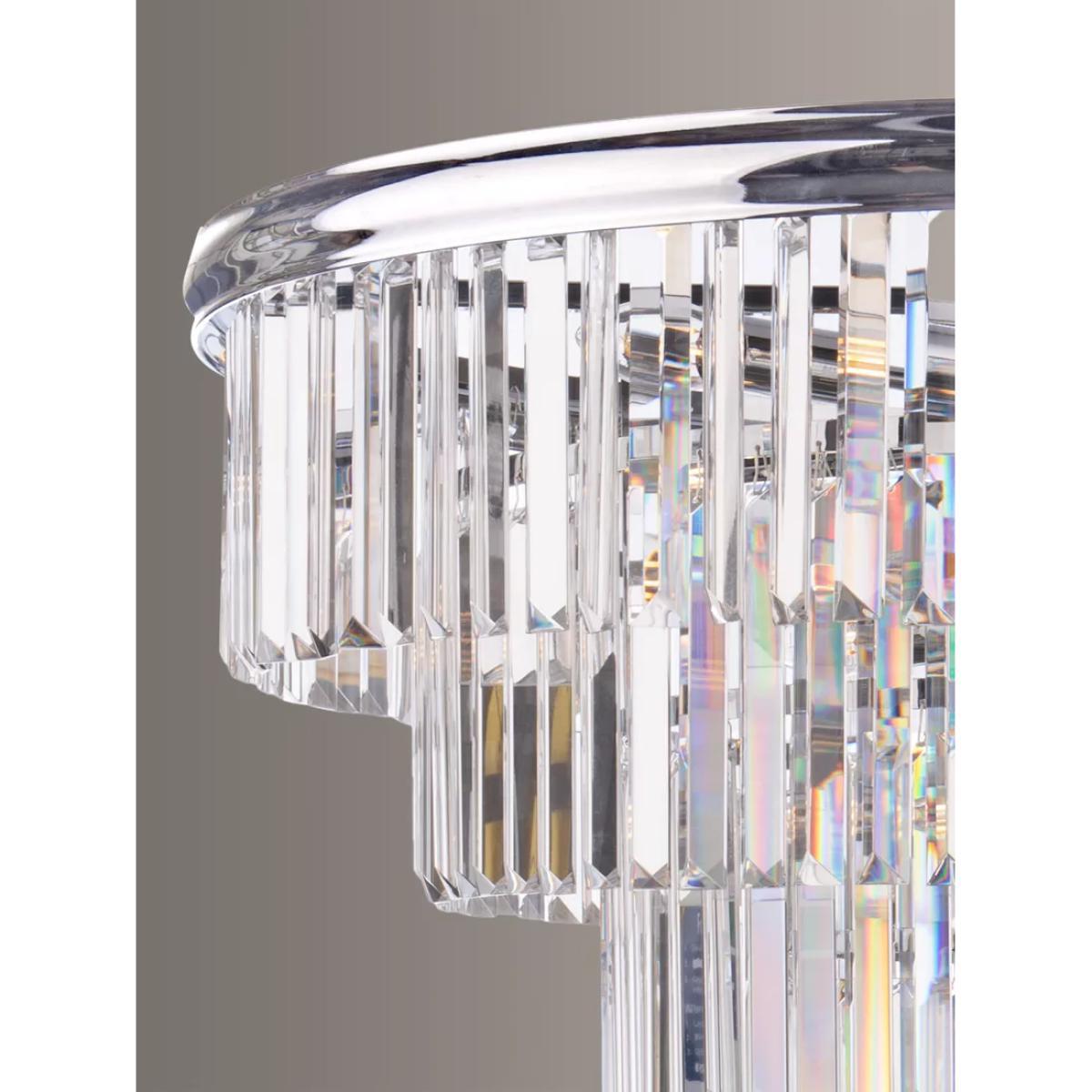 Där Eulalia Chandelier Ceiling Light, Clear/Polished Chrome – image 6