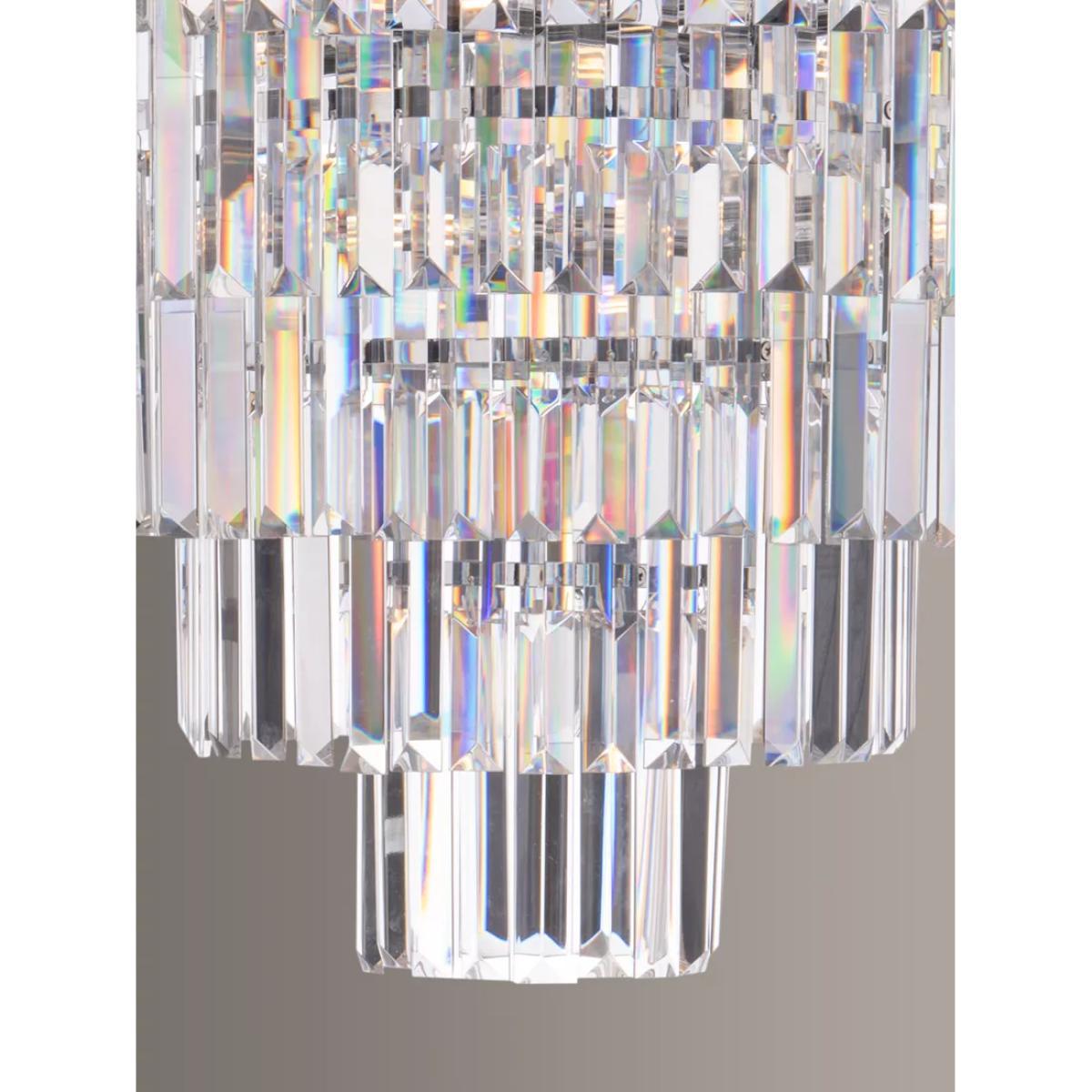 Där Eulalia Chandelier Ceiling Light, Clear/Polished Chrome – image 7
