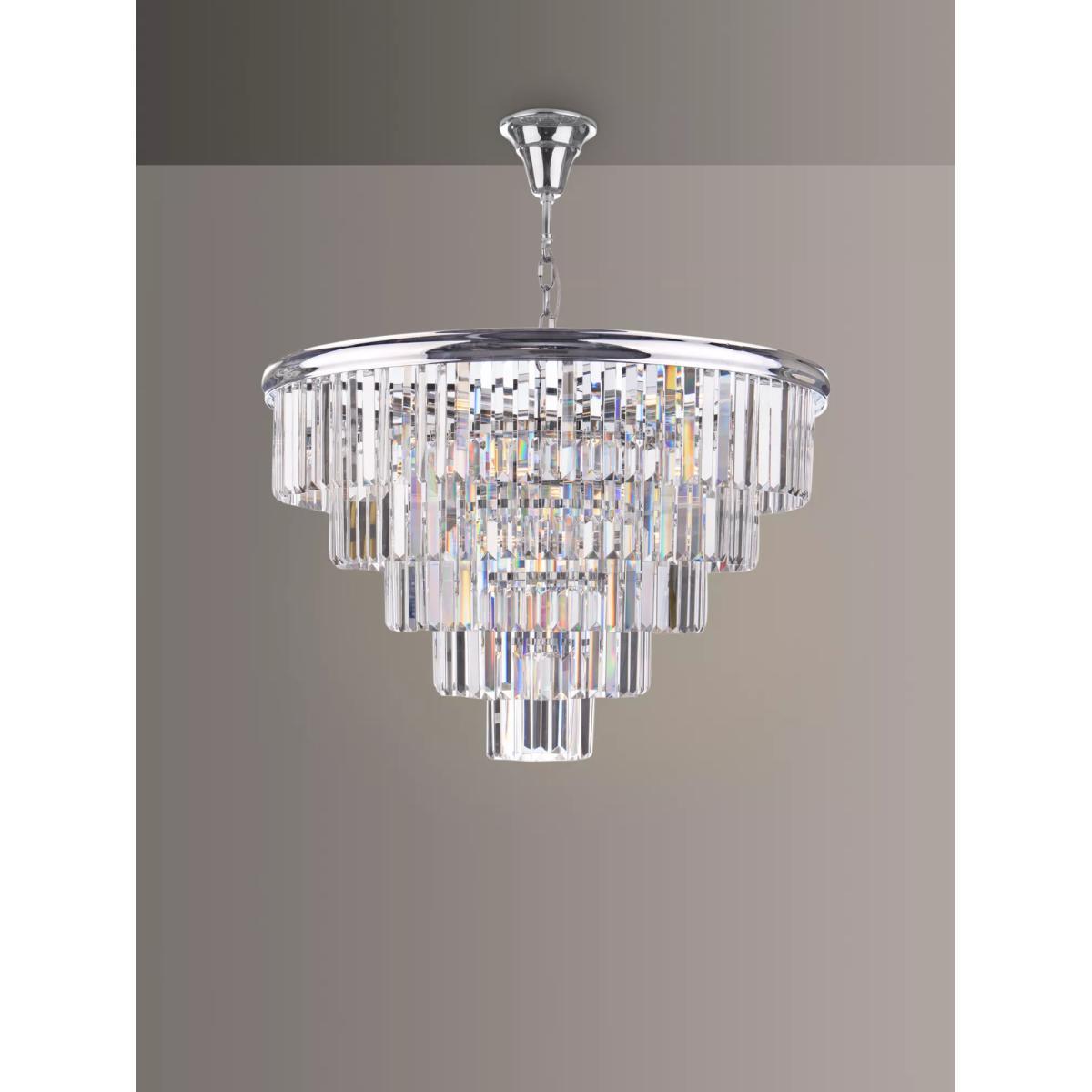 Där Eulalia Chandelier Ceiling Light, Clear/Polished Chrome – image 1