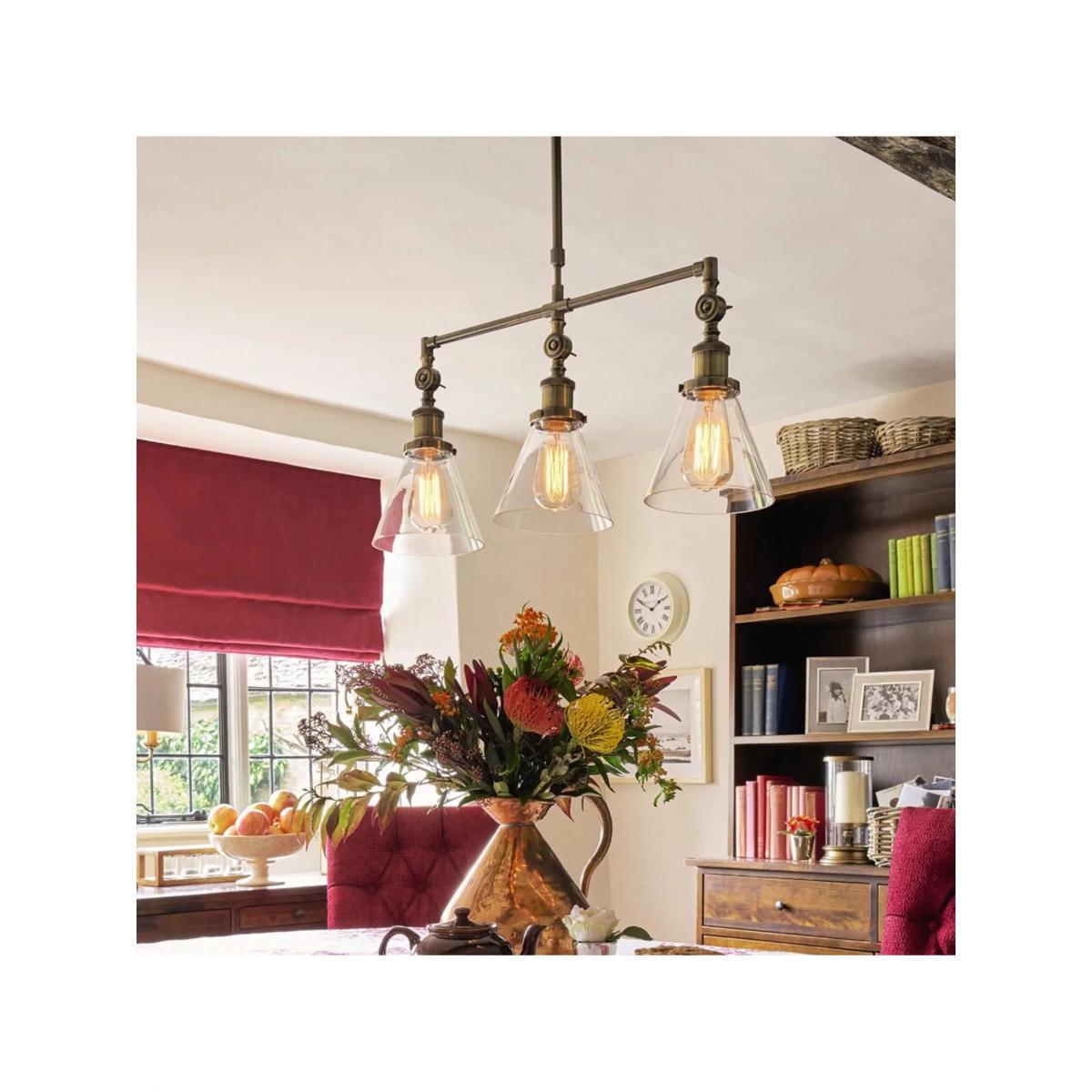 Laura Ashley Isaac 3 Pendant Bar Ceiling Light – image 4