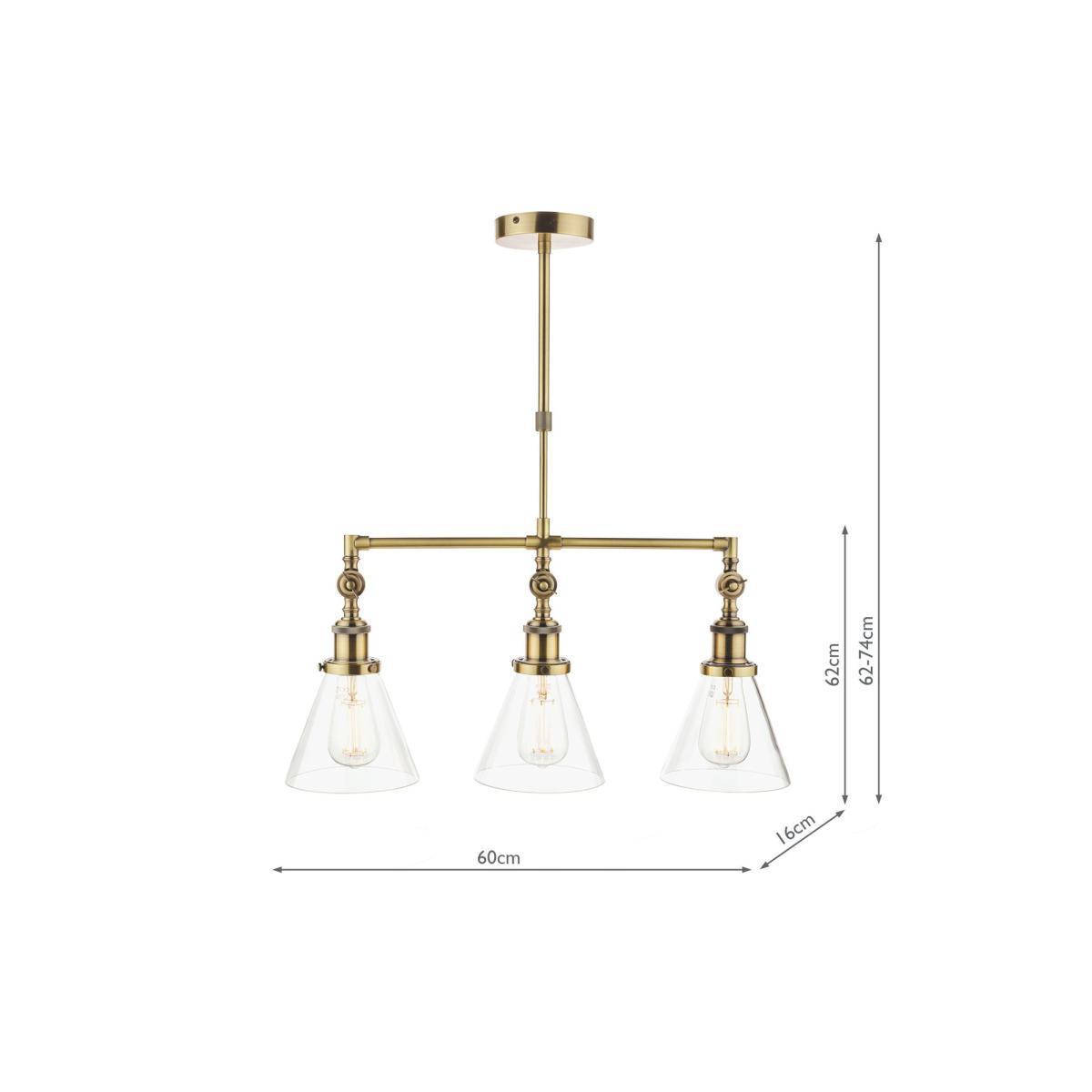 Laura Ashley Isaac 3 Pendant Bar Ceiling Light – image 6