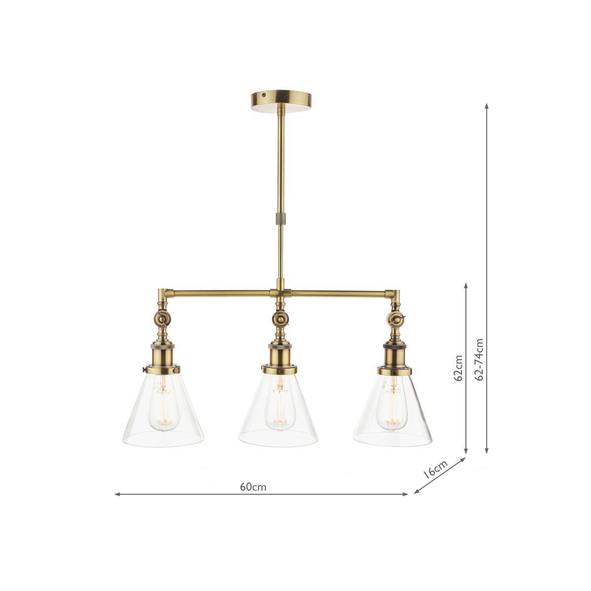 Laura Ashley Isaac 3 Pendant Bar Ceiling Light – image 7