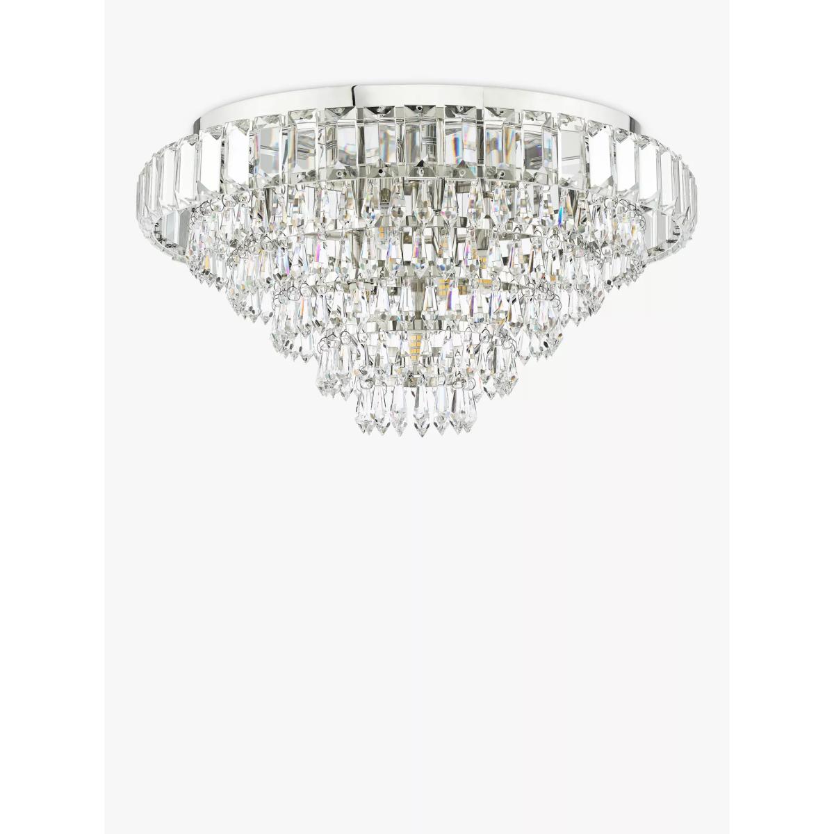 English Heritage Osborne 7 Light Crystal Flush Ceiling Light, Clear – image 3