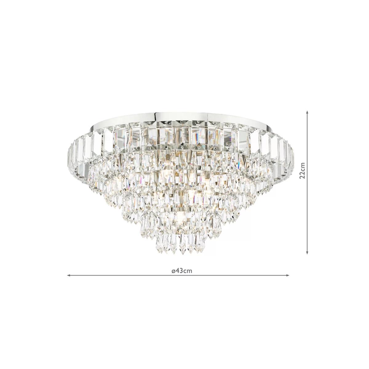 English Heritage Osborne 7 Light Crystal Flush Ceiling Light, Clear – image 5